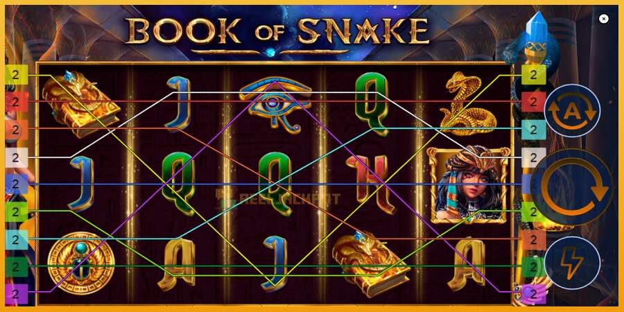 슬롯머신에서의 진정한 즐거움 Book of Snake 돈을 위해, 그림 2