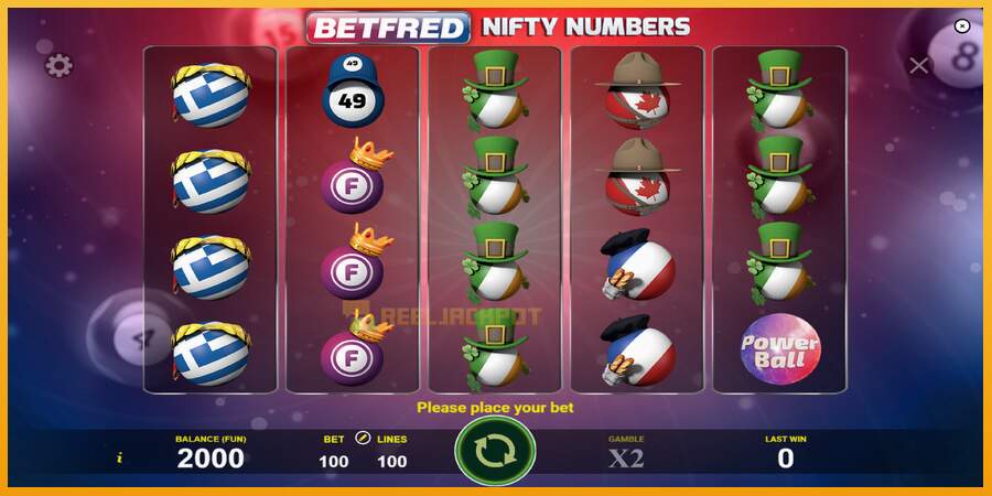 슬롯머신에서의 진정한 즐거움 Betfred Nifty Numbers 돈을 위해, 그림 1