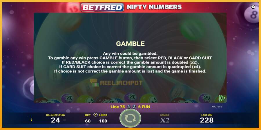 슬롯머신에서의 진정한 즐거움 Betfred Nifty Numbers 돈을 위해, 그림 6