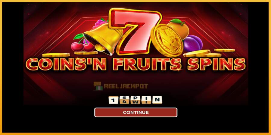 슬롯머신에서의 진정한 즐거움 Coinsn Fruits Spins 돈을 위해, 그림 1