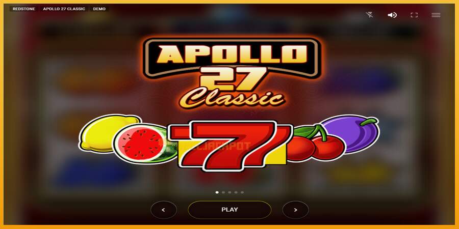 슬롯머신에서의 진정한 즐거움 Apollo 27 Classic 돈을 위해, 그림 1