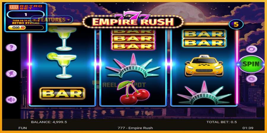 슬롯머신에서의 진정한 즐거움 777 Empire Rush 돈을 위해, 그림 2