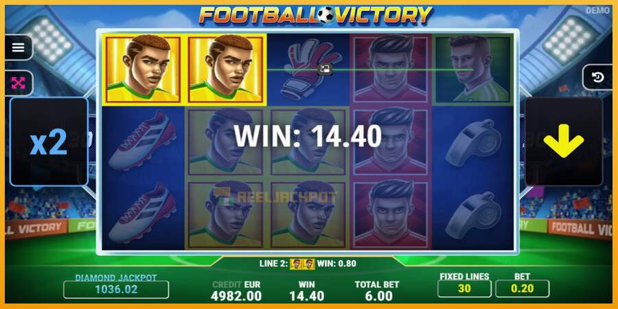 슬롯머신에서의 진정한 즐거움 Football Victory 돈을 위해, 그림 3