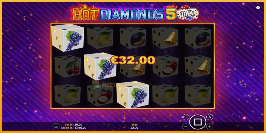 슬롯머신에서의 진정한 즐거움 Hot Diamonds 5 Dice 돈을 위해, 그림 2