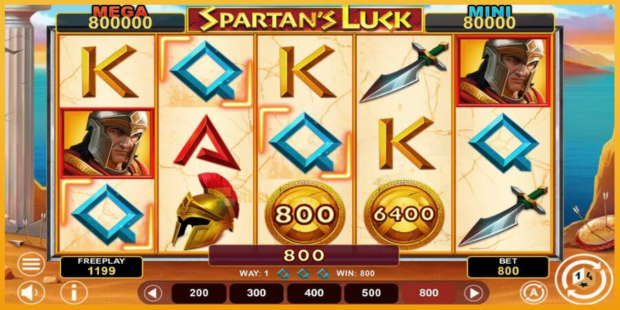 슬롯머신에서의 진정한 즐거움 Spartans Luck Hold & Win 돈을 위해, 그림 3