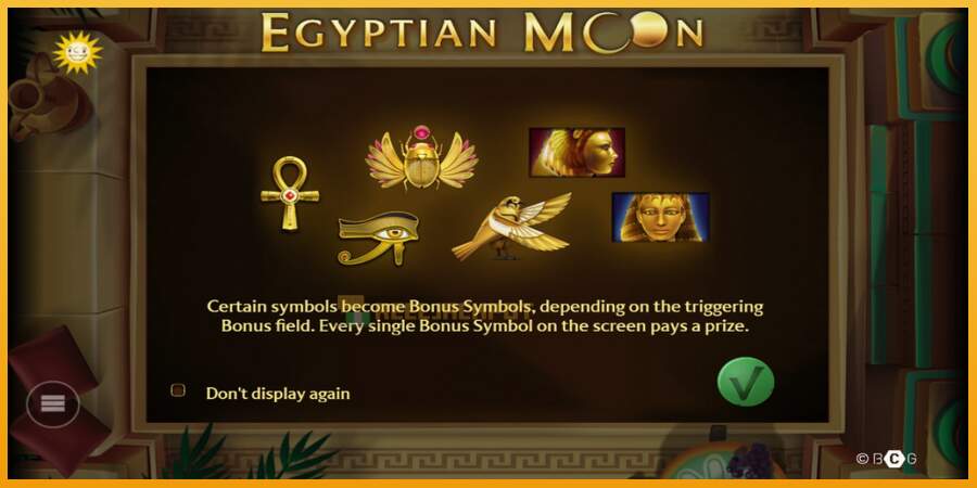 슬롯머신에서의 진정한 즐거움 Egyptian Moon 돈을 위해, 그림 1