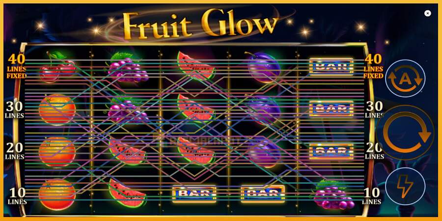 슬롯머신에서의 진정한 즐거움 Fruit Glow 돈을 위해, 그림 2