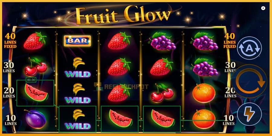 슬롯머신에서의 진정한 즐거움 Fruit Glow 돈을 위해, 그림 5