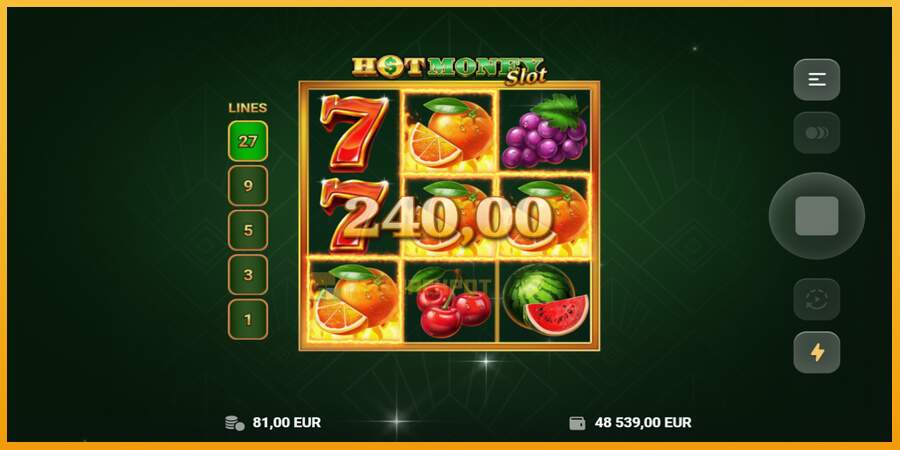 슬롯머신에서의 진정한 즐거움 Hot Money Slot 돈을 위해, 그림 3