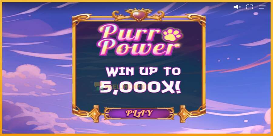 슬롯머신에서의 진정한 즐거움 Purr Power 돈을 위해, 그림 1