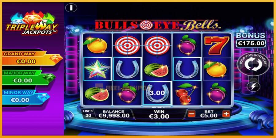 슬롯머신에서의 진정한 즐거움 Bulls Eye Bells 돈을 위해, 그림 2