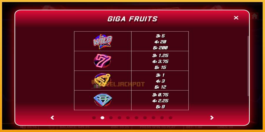 슬롯머신에서의 진정한 즐거움 Giga Fruits 돈을 위해, 그림 6