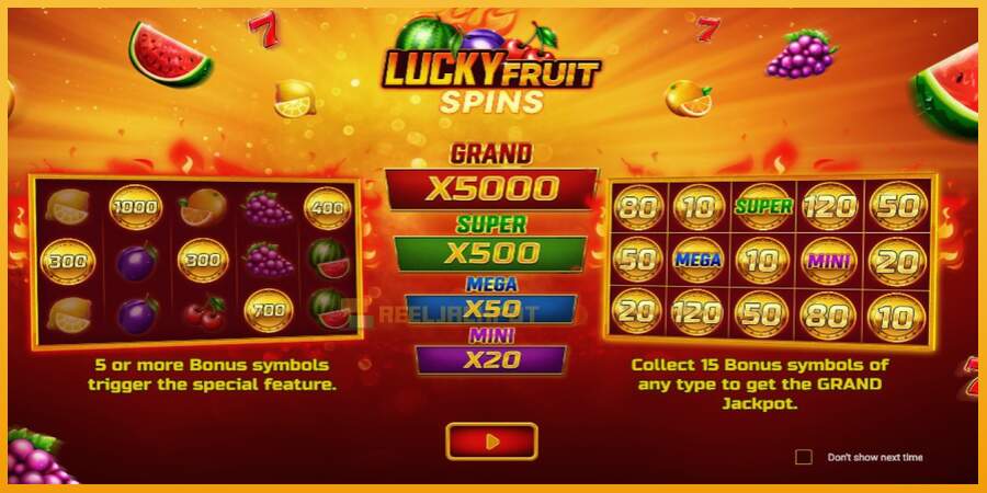 슬롯머신에서의 진정한 즐거움 Lucky Fruit Spins Bonus Buy 돈을 위해, 그림 1