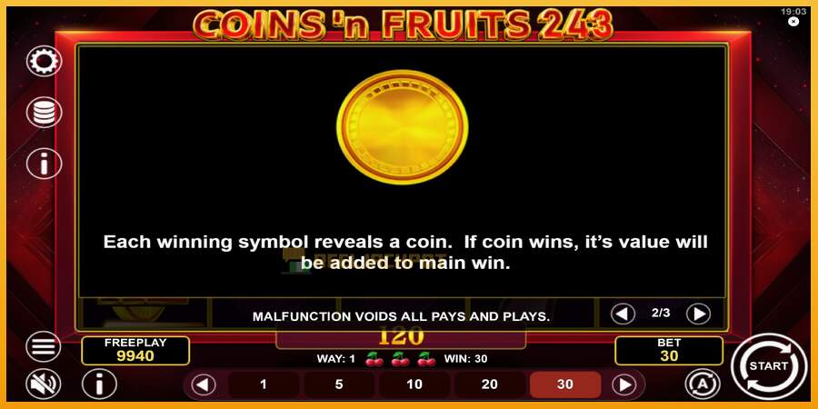 슬롯머신에서의 진정한 즐거움 Coinsn Fruits 243 돈을 위해, 그림 6