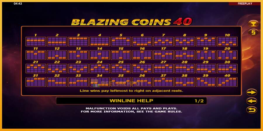 슬롯머신에서의 진정한 즐거움 Blazing Coins 40 돈을 위해, 그림 5