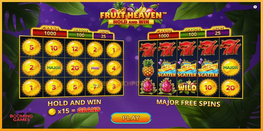 슬롯머신에서의 진정한 즐거움 Fruit Heaven Hold and Win 돈을 위해, 그림 1