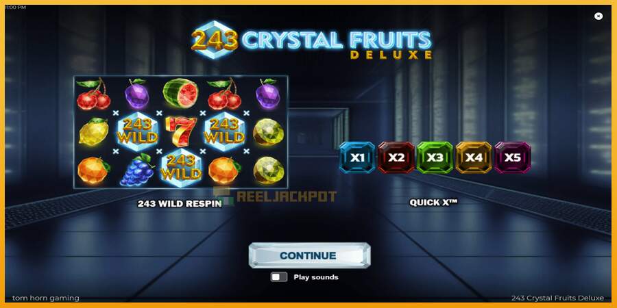 슬롯머신에서의 진정한 즐거움 243 Crystal Fruits Deluxe 돈을 위해, 그림 1