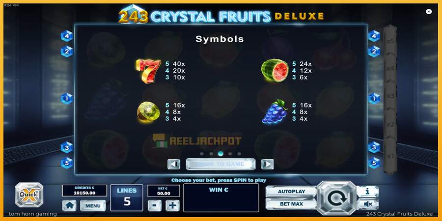 슬롯머신에서의 진정한 즐거움 243 Crystal Fruits Deluxe 돈을 위해, 그림 6