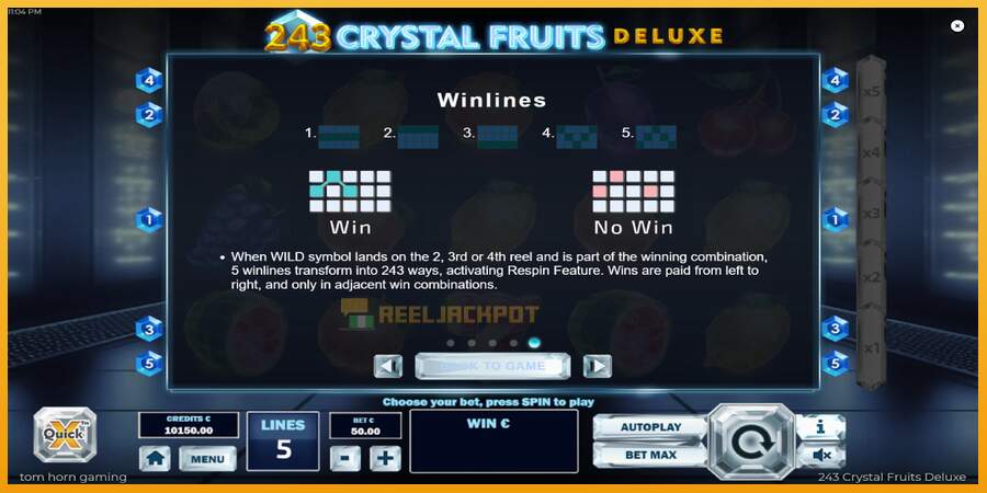 슬롯머신에서의 진정한 즐거움 243 Crystal Fruits Deluxe 돈을 위해, 그림 7