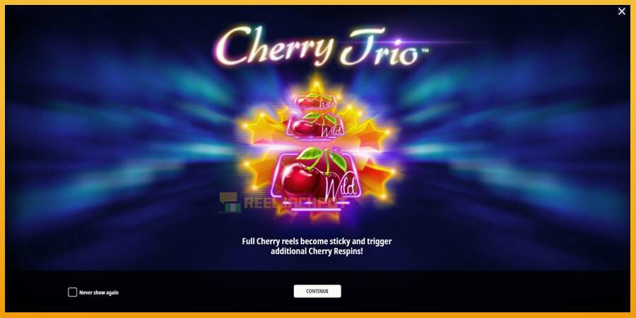 슬롯머신에서의 진정한 즐거움 Cherry Trio 돈을 위해, 그림 1