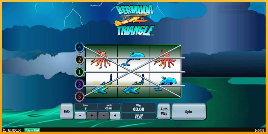 슬롯머신에서의 진정한 즐거움 Bermuda Triangle 돈을 위해, 그림 1