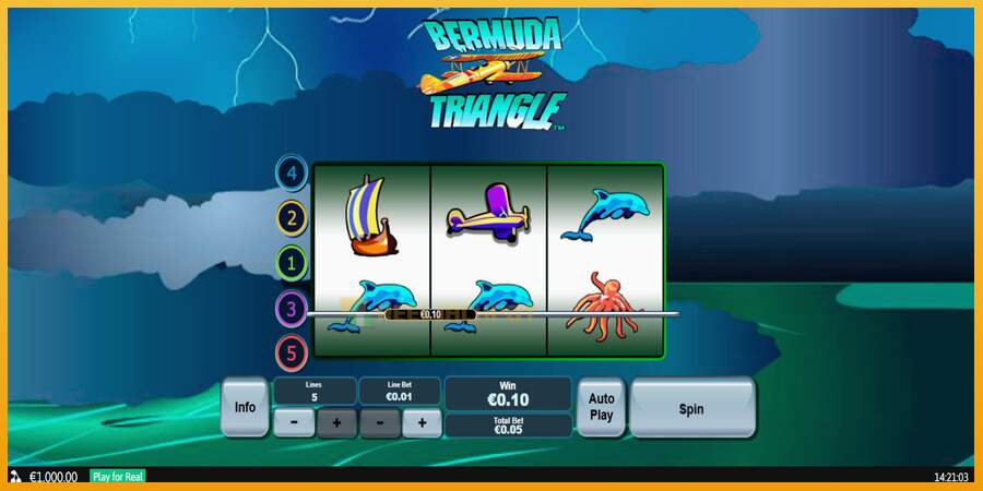 슬롯머신에서의 진정한 즐거움 Bermuda Triangle 돈을 위해, 그림 3