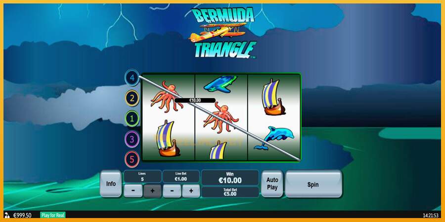 슬롯머신에서의 진정한 즐거움 Bermuda Triangle 돈을 위해, 그림 4